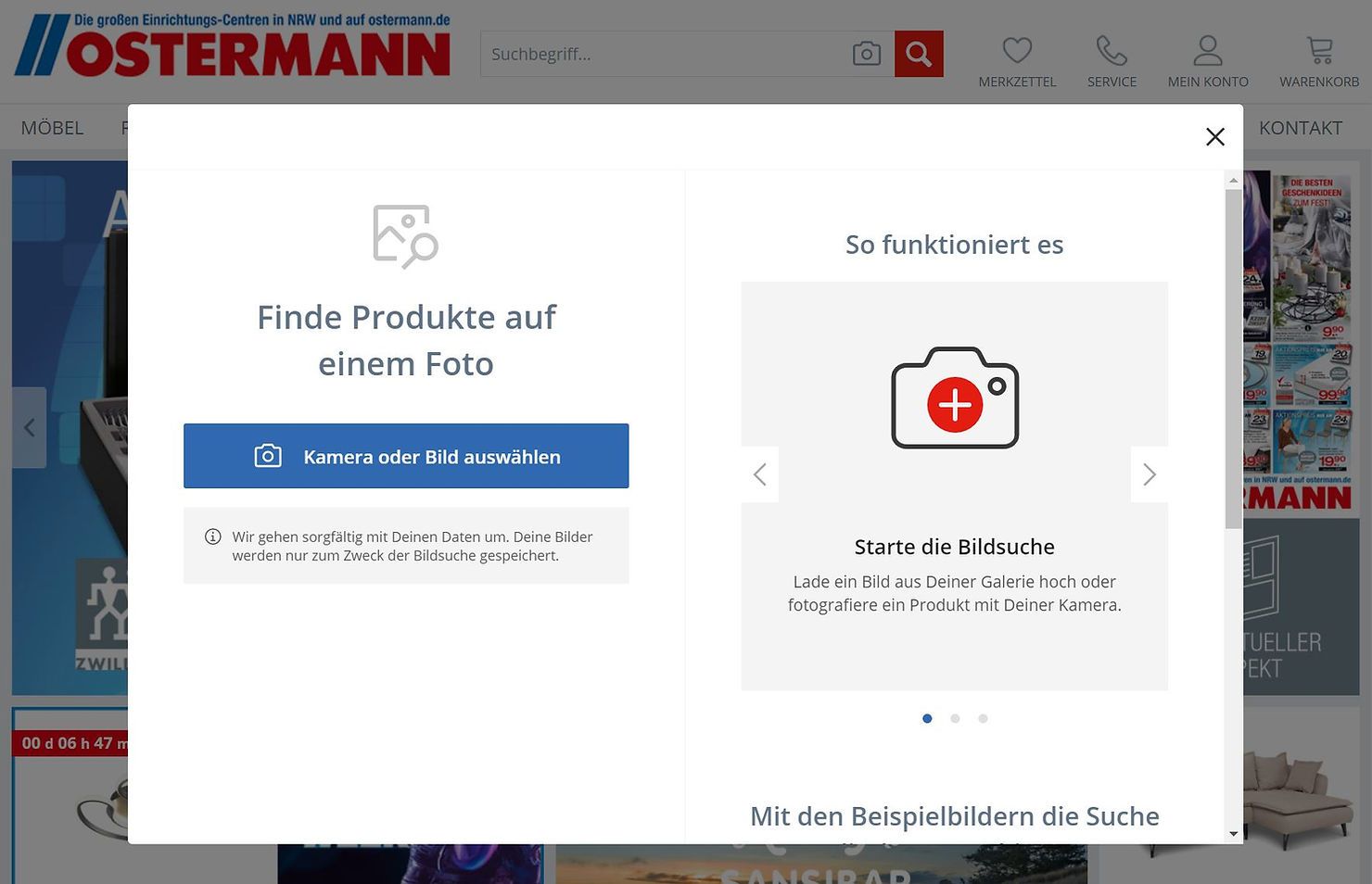 visual search widget