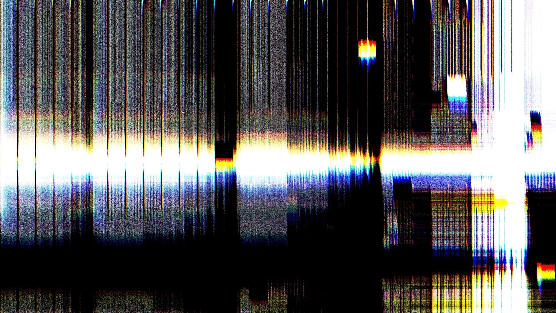 Blurry light stretching up with a bright white flare in the middle