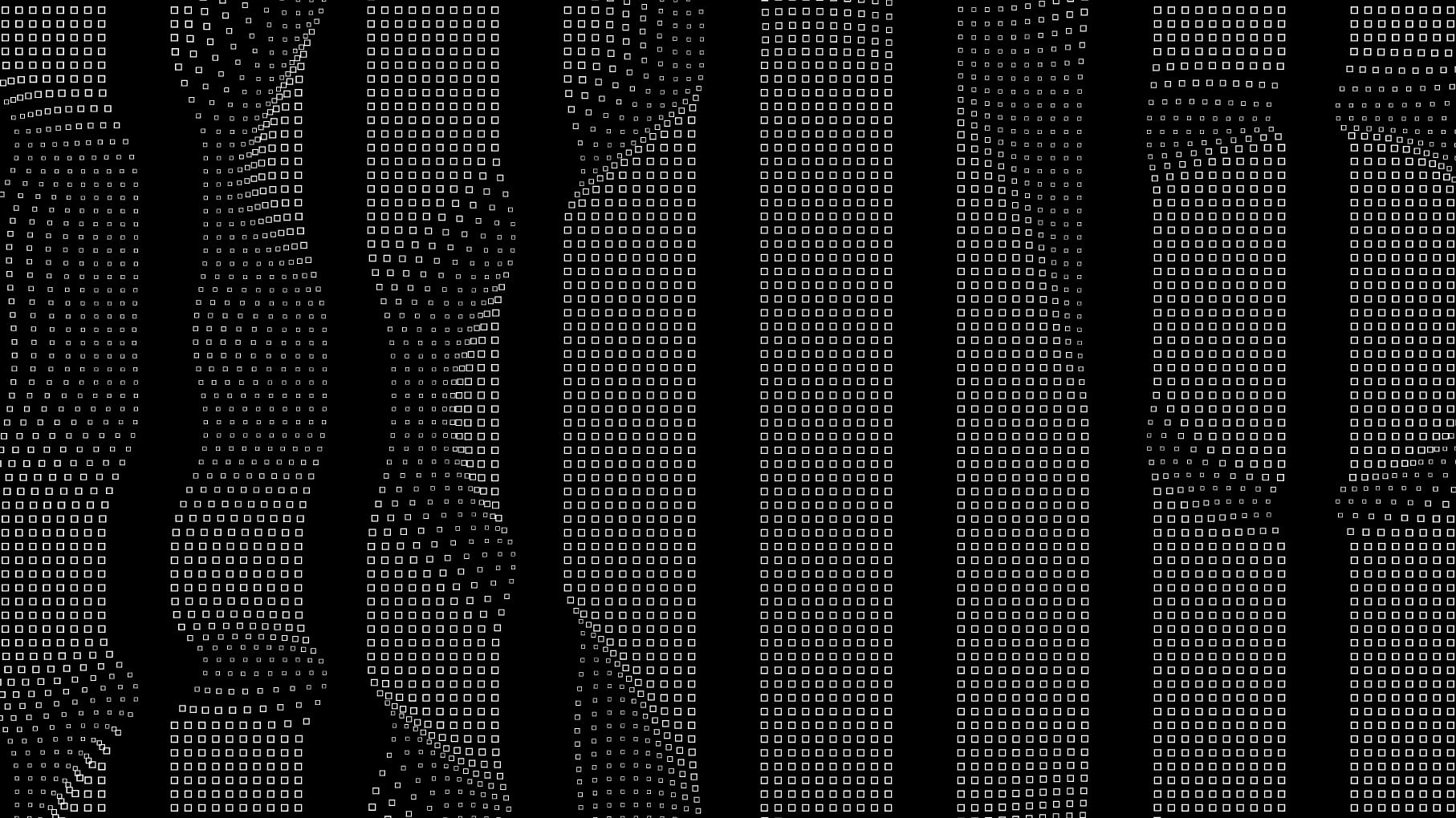 Strips made up of tiny white symbols