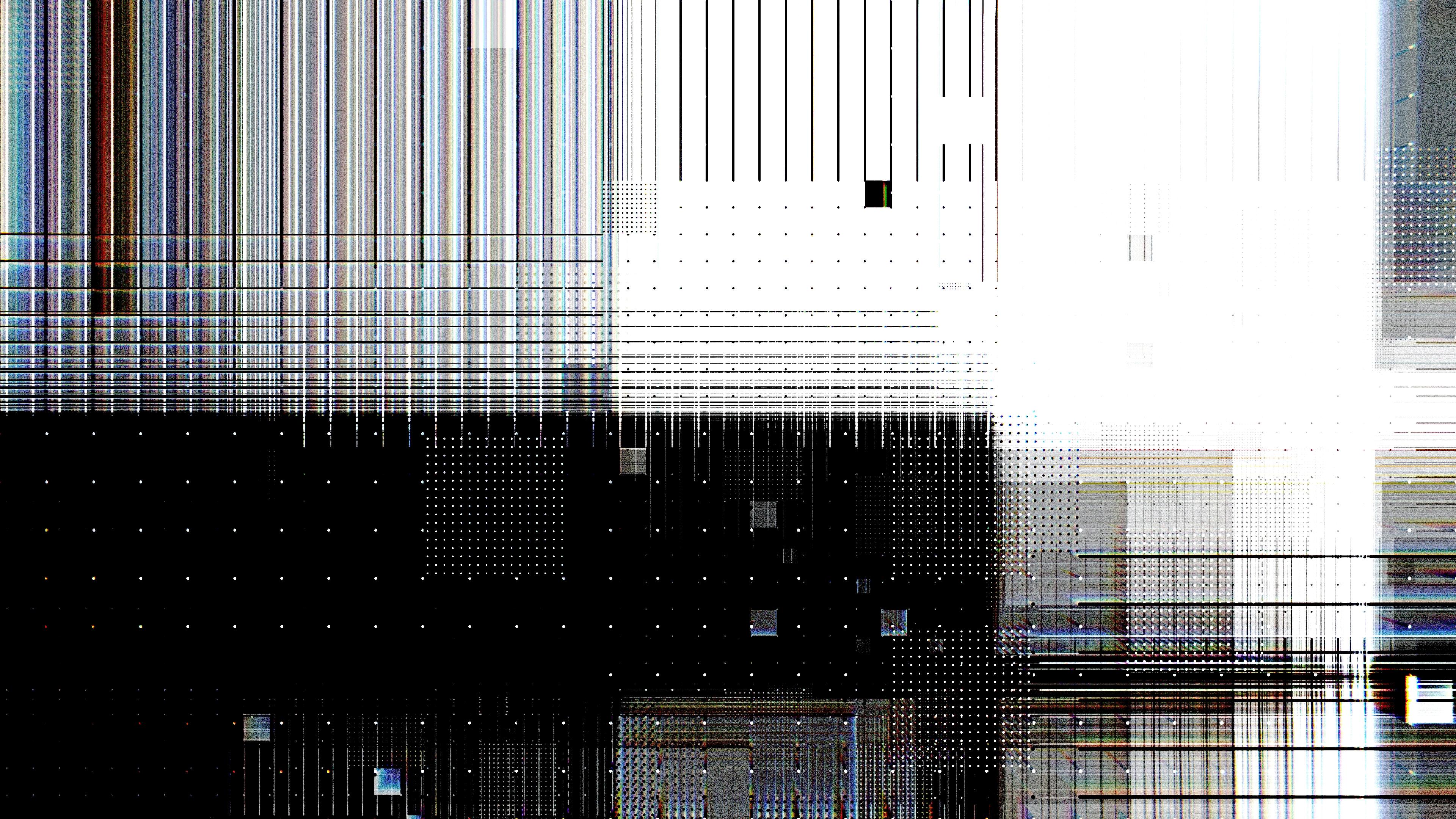 Lines and dots forming a computer-like pattern