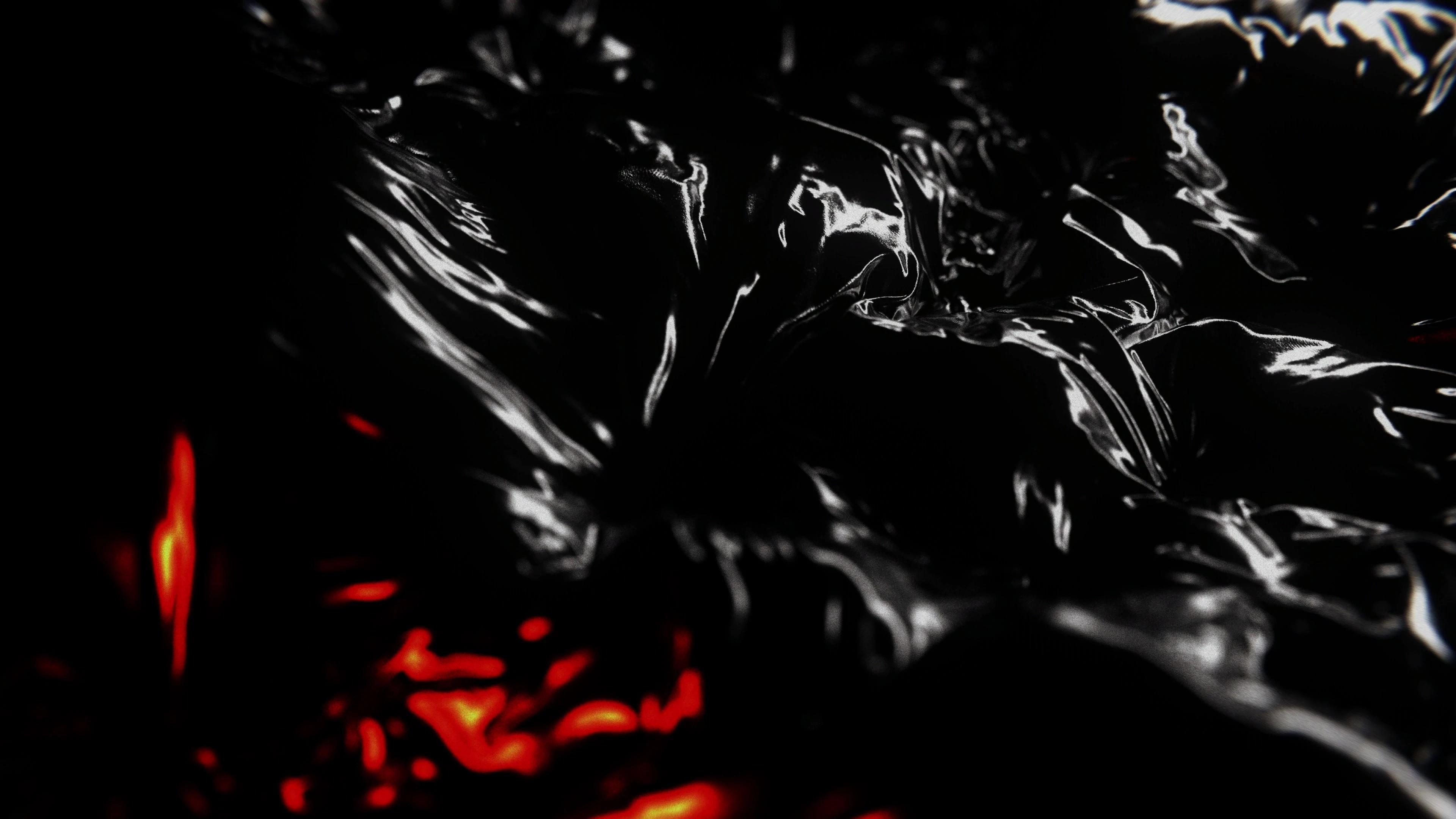 Close-up black and white material with a soft focus 