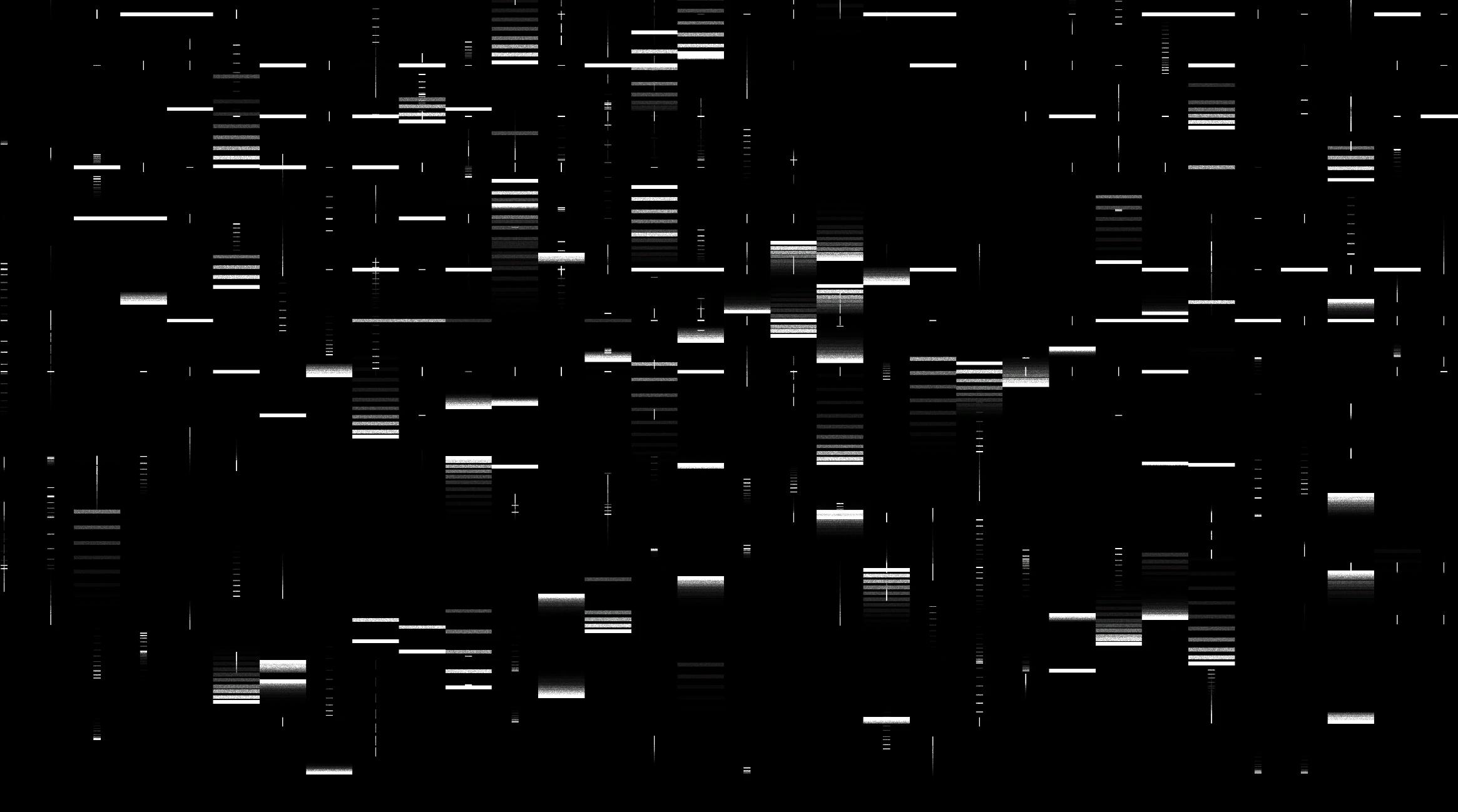 Lots of small white rectangle shapes falling down 