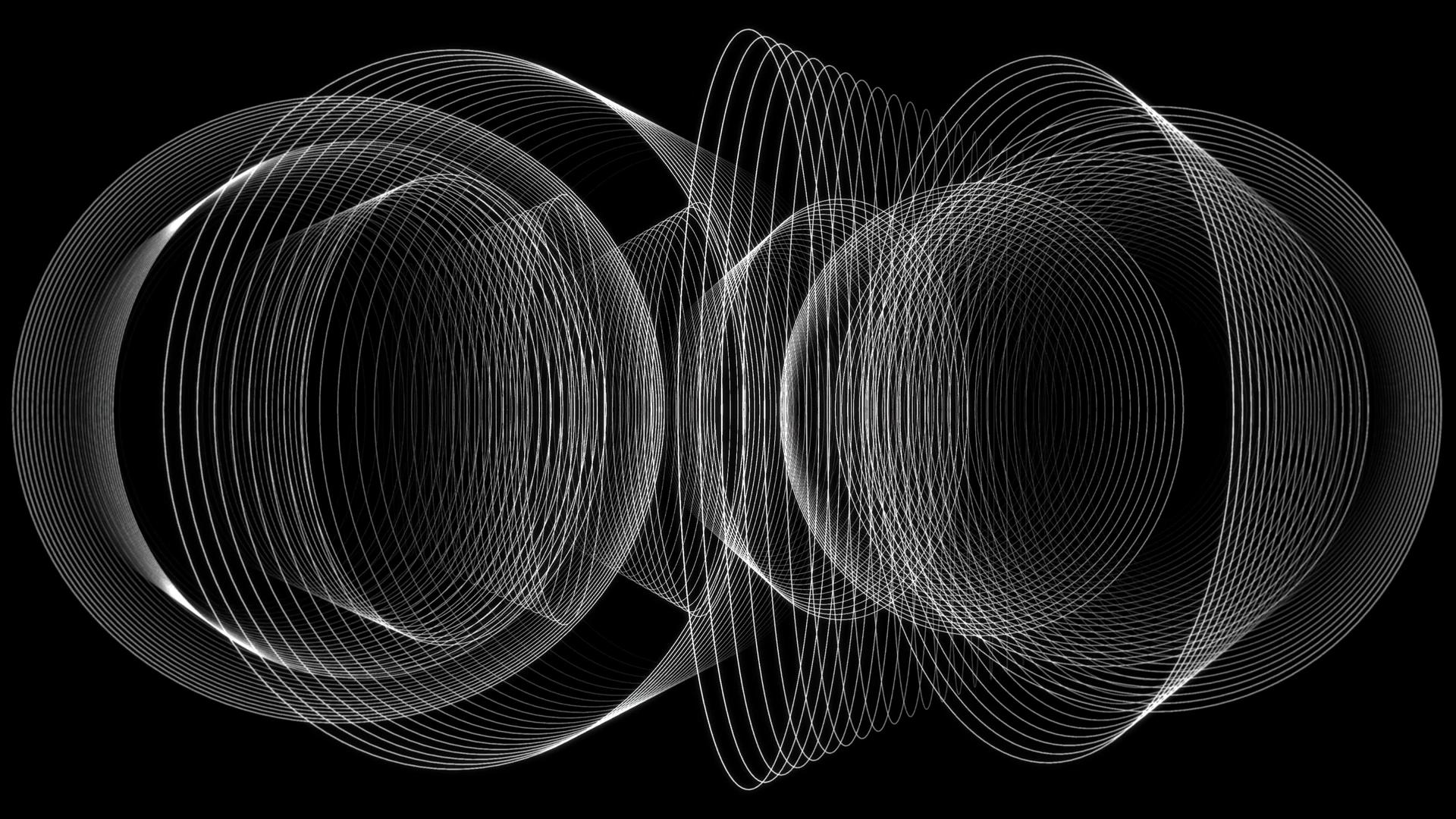 Black and white circles layering into each other