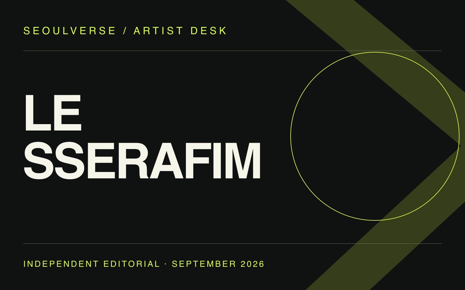 Immagine editoriale di SEOULVERSE per «LE SSERAFIM: cinque membri, un nome fearless e un autunno intenso».