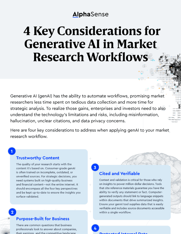 4 Key Considerations for Generative AI in Market Research Workflows