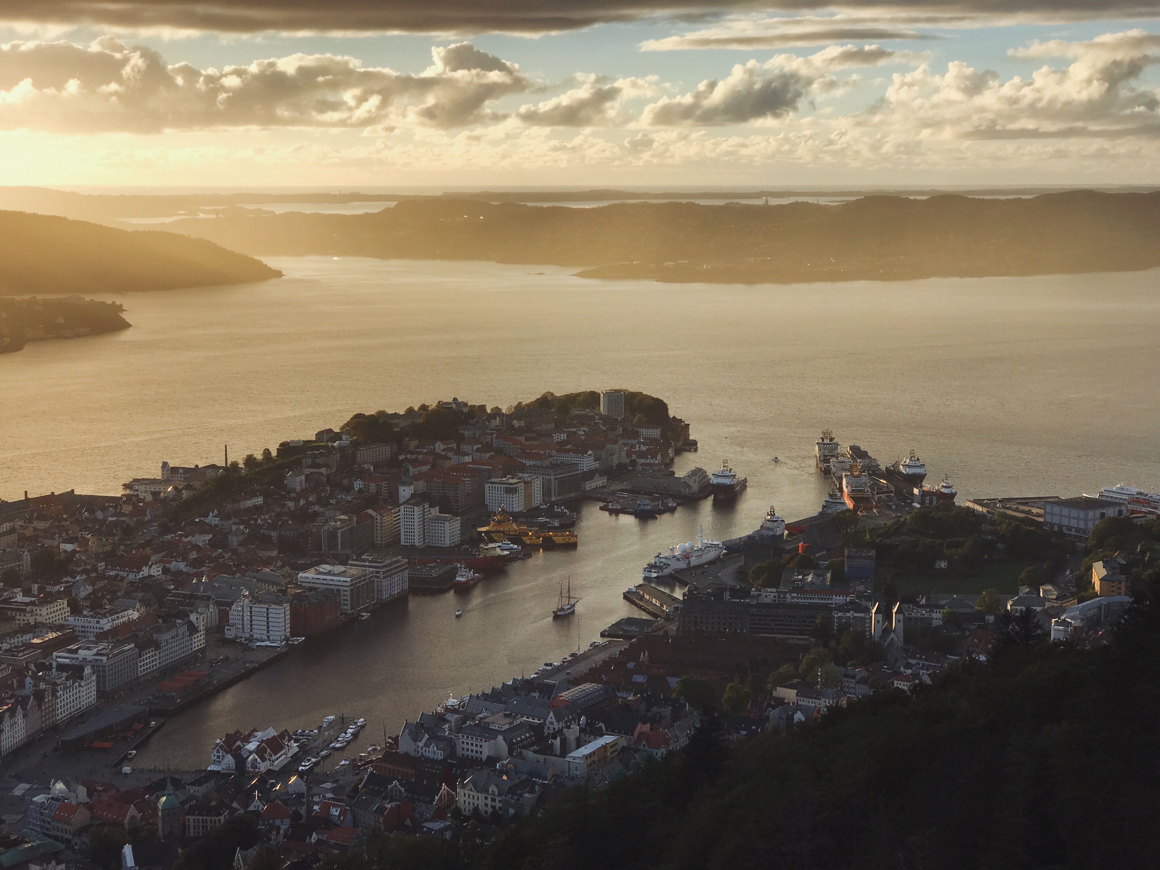 Bergen sett fra Fløyen