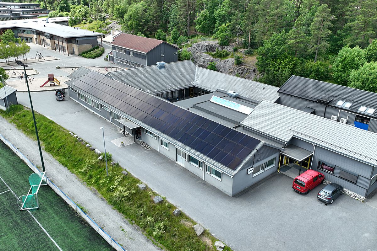 Integrerte solceller på kommunalt bygg