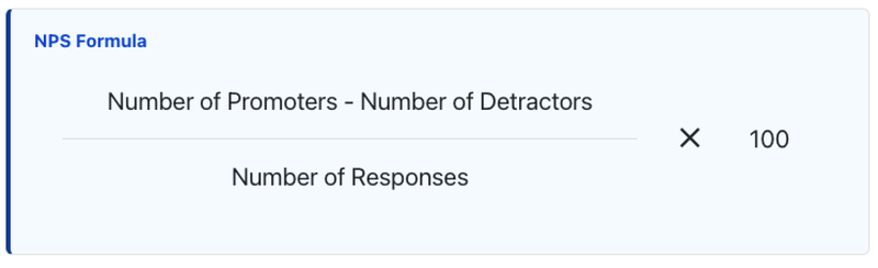 Net promoter score formula