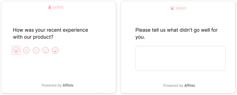 Smiley Survey with follow-on question