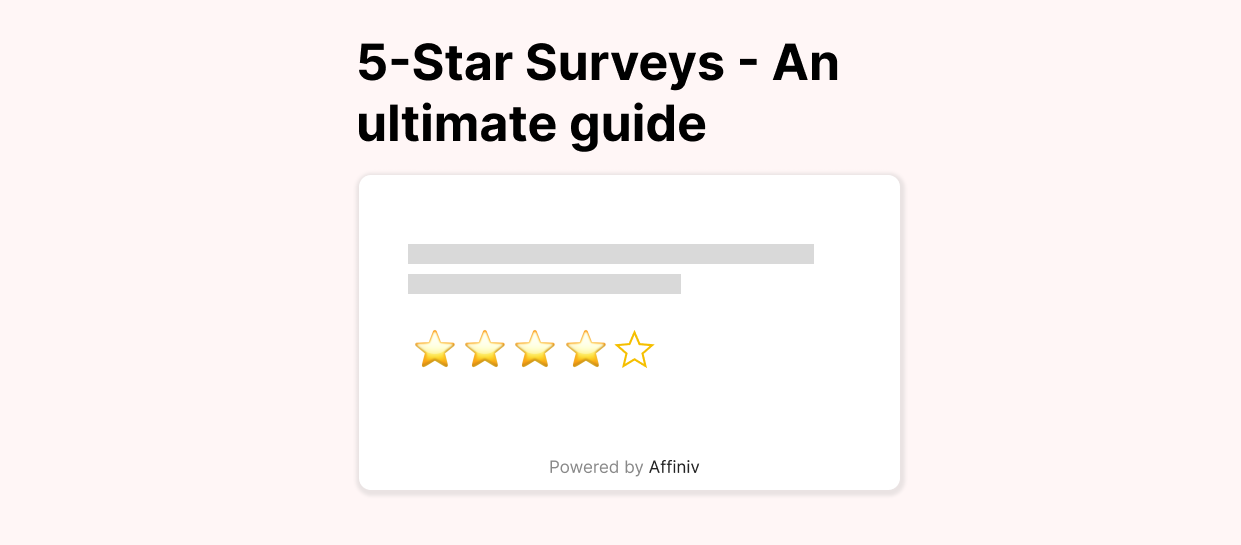5 star surveys an ultimate guide