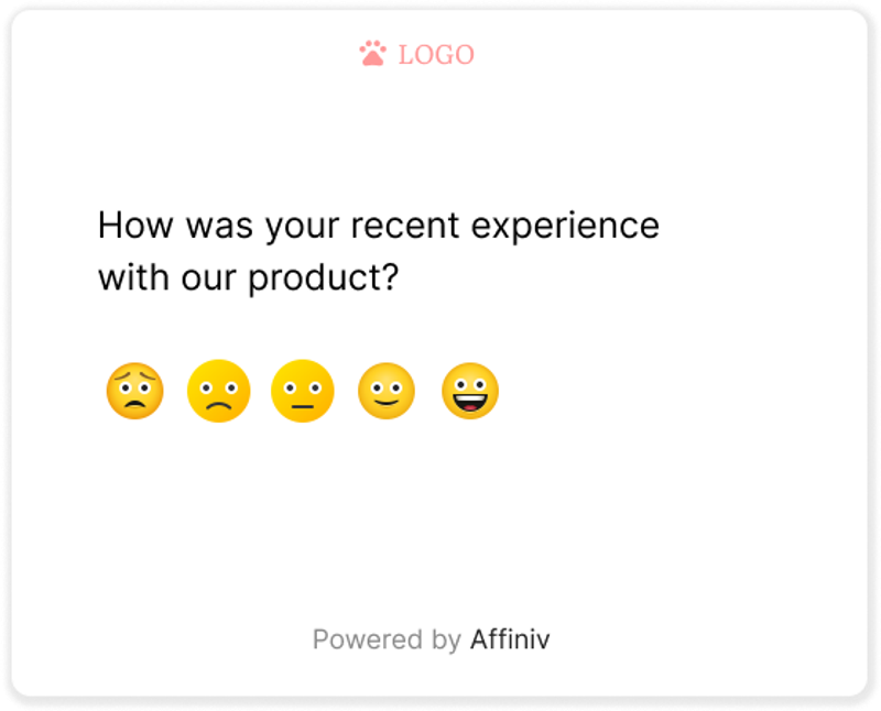 Smiley survey with colorful smileys