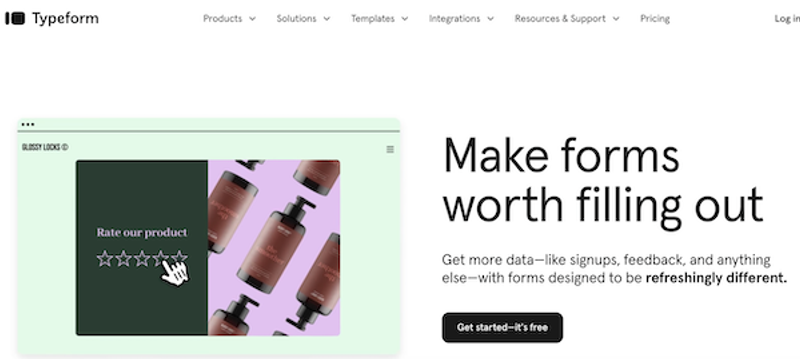 Typeform as a Jotform alternative