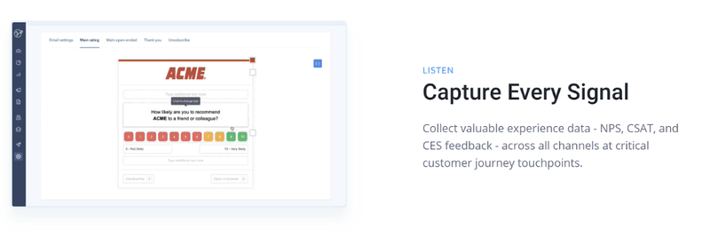 Retently customer feedback software - Online survey tool