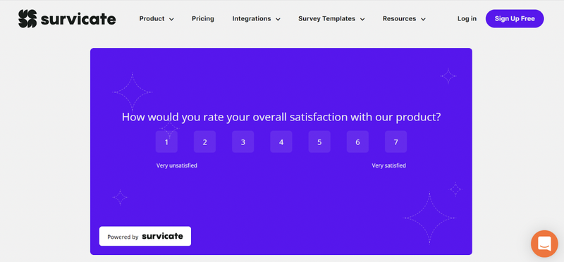 Survicate Survey Tool