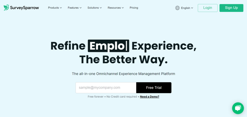 SurveySparrow is a free Qualtrics competitor