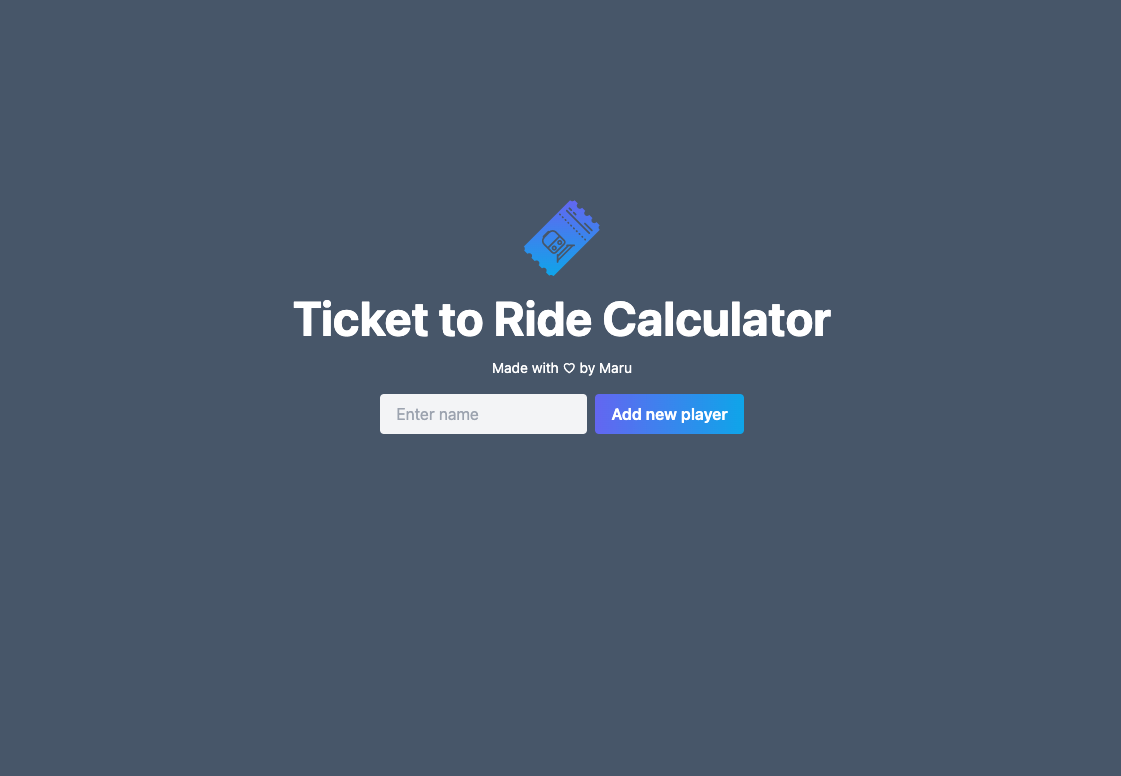 Ticket to Calculate live website