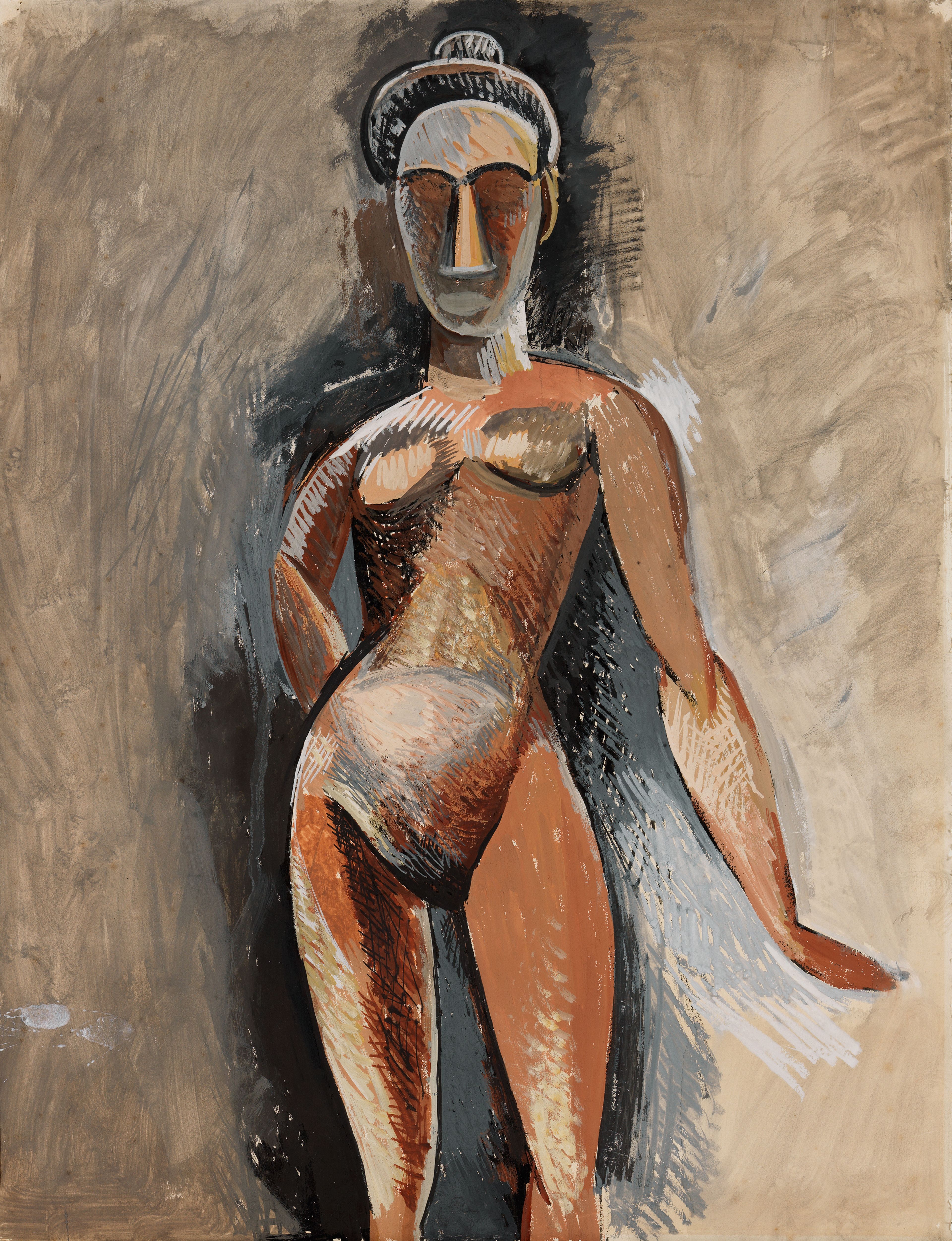 Pablo Picasso, _Nu debout_, 1907 - 1908 Pablo Picasso, Nu debout - Staand naakt, 1907 - 1908