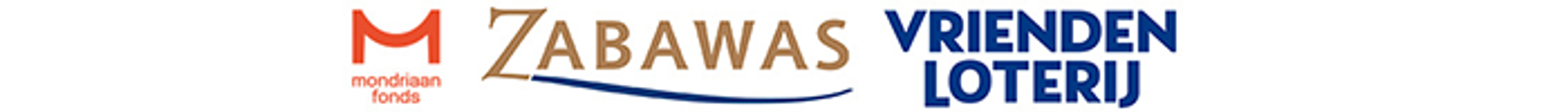 Logo's Mondriaanfonds, Stichting Zabawas, VriendenLoterij