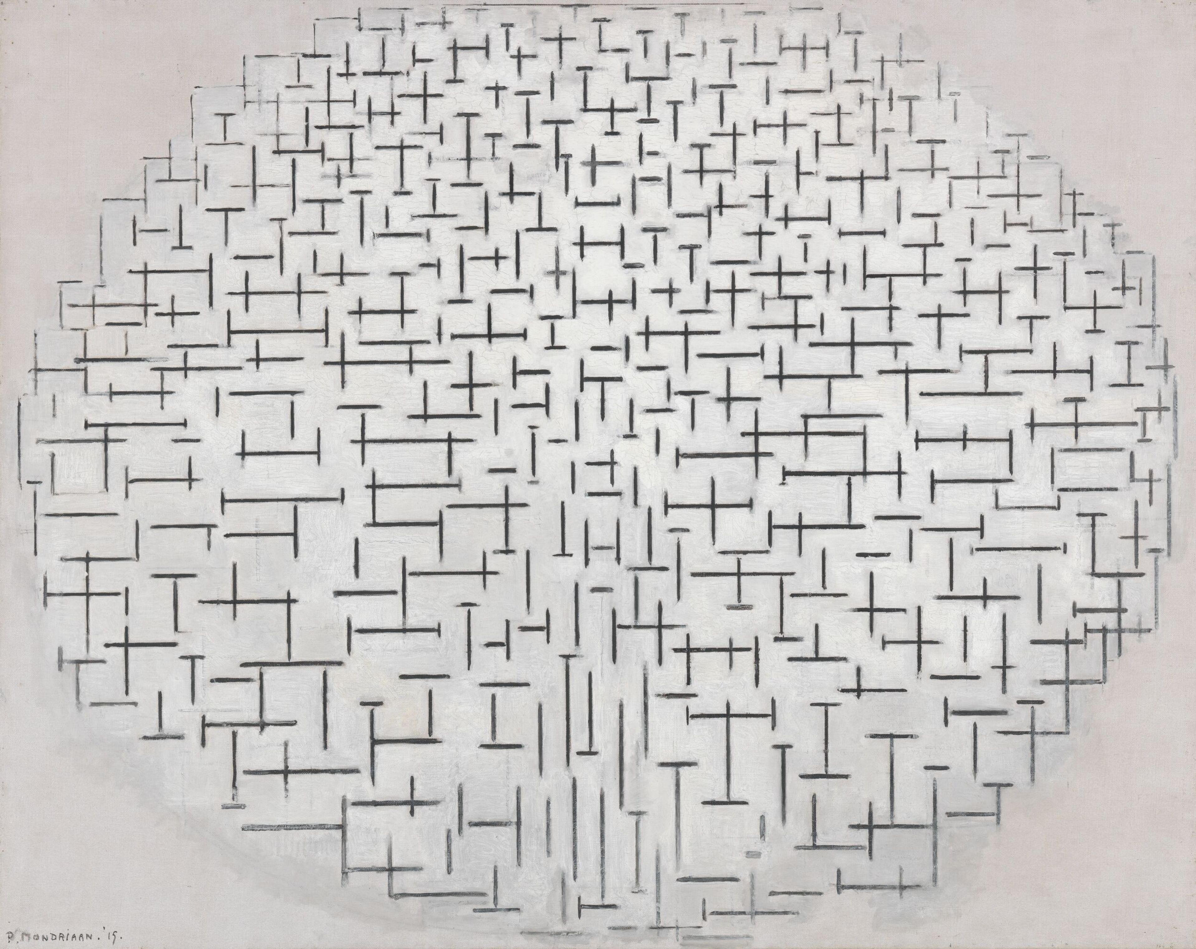 Piet Mondriaan, _Compositie 10 in zwart wit_, 1915 Piet Mondriaan, Compositie 10 in zwart wit - Composition 10 in Black and White, 1915