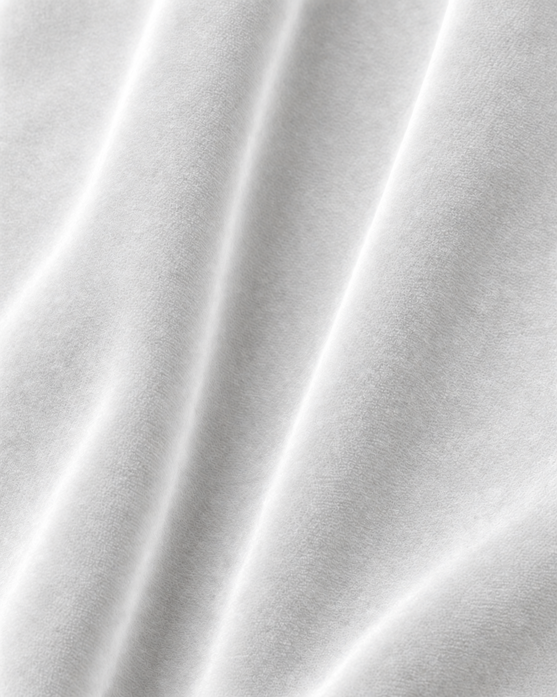 Chalk cotton velvet fabric folds and texture