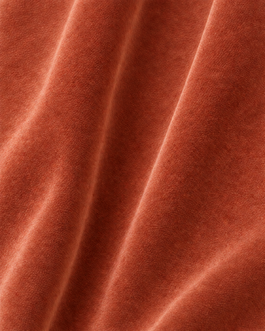 Shrimp cotton velvet fabric folds and texture