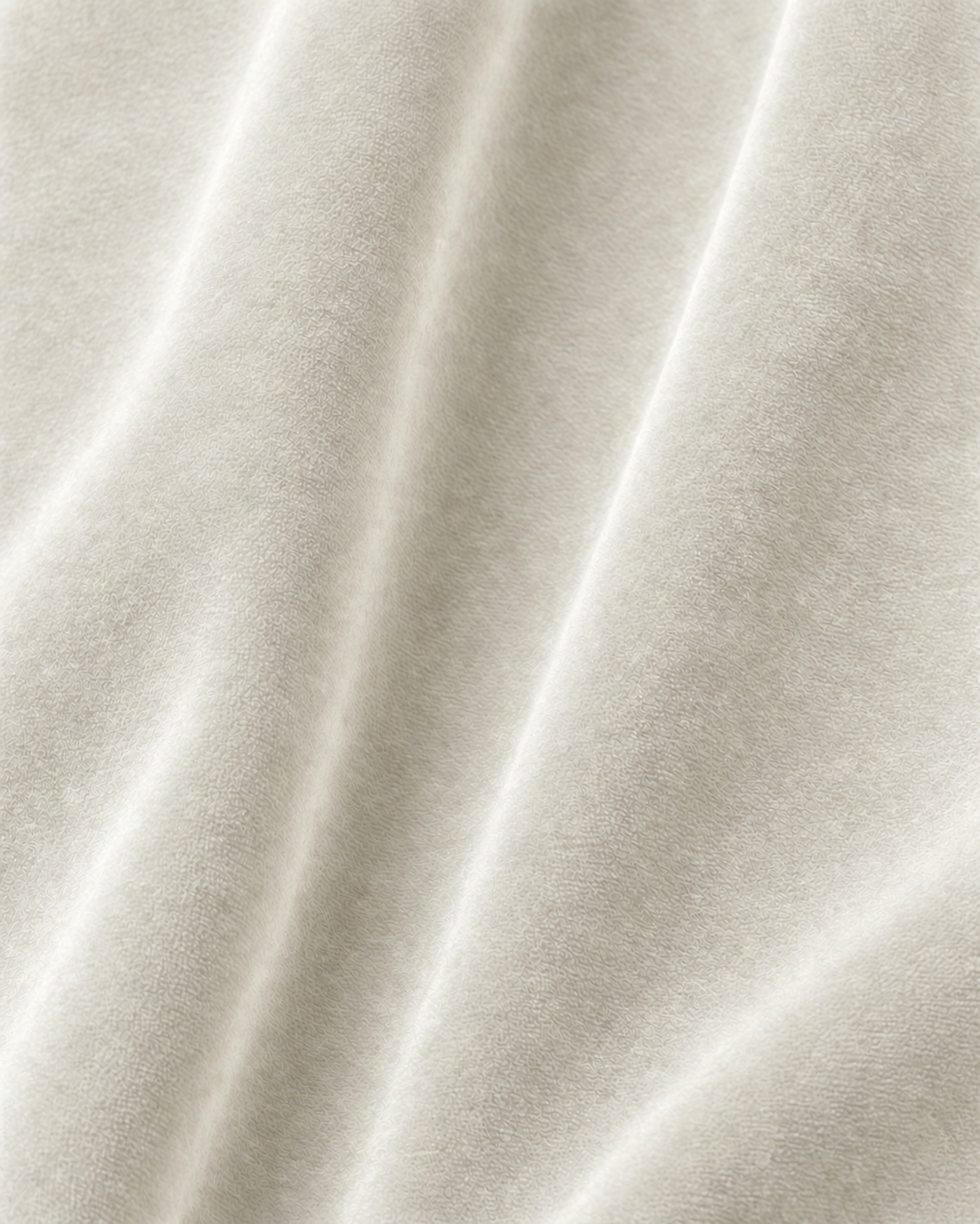 Snow cotton velvet fabric folds and texture