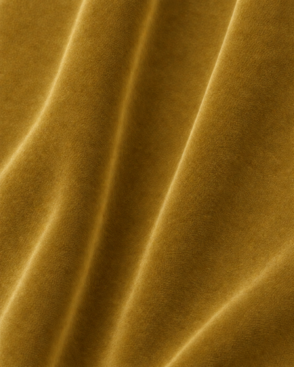 Camel cotton velvet fabric folds and texture