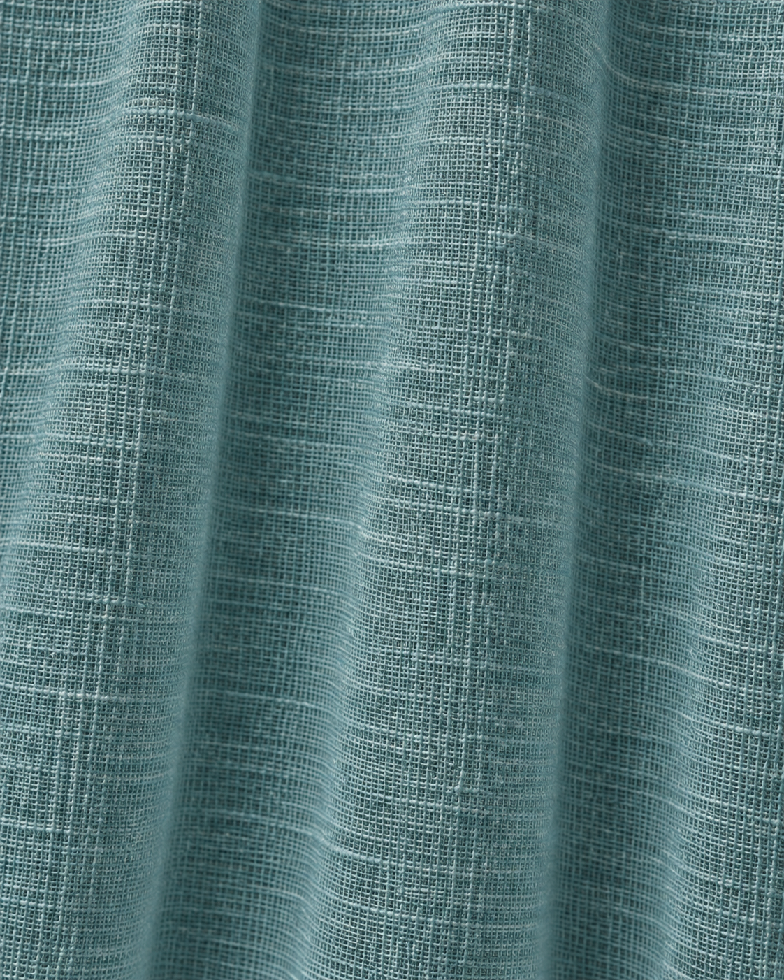 Faded Turquoise sheer linen fabric folds and texture