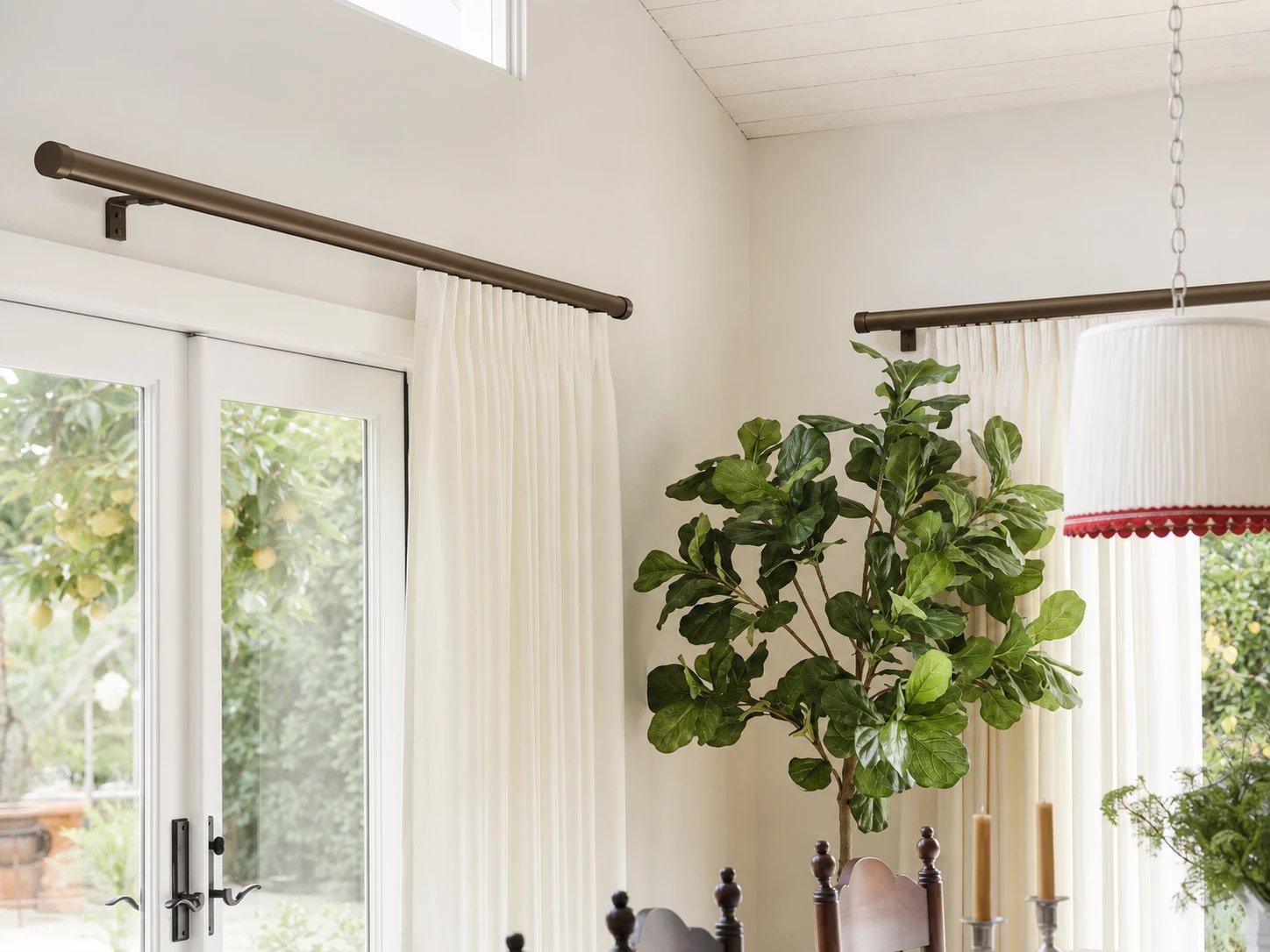 K-Rail in Bronze — curtain track in a room