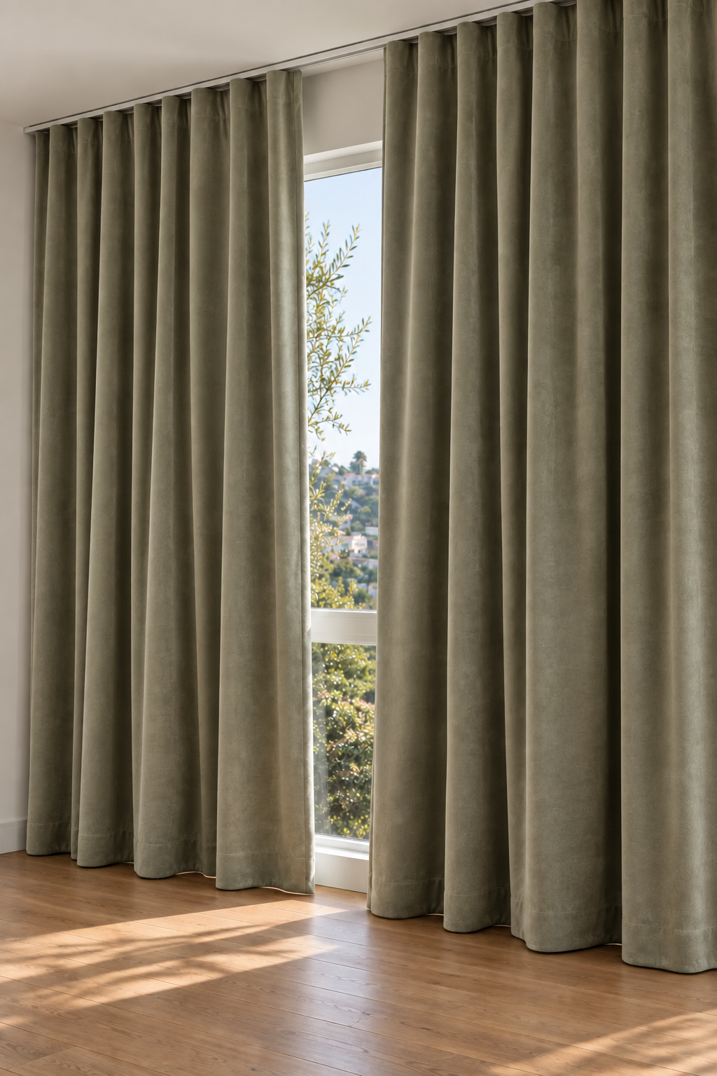 Artichoke cotton velvet curtains