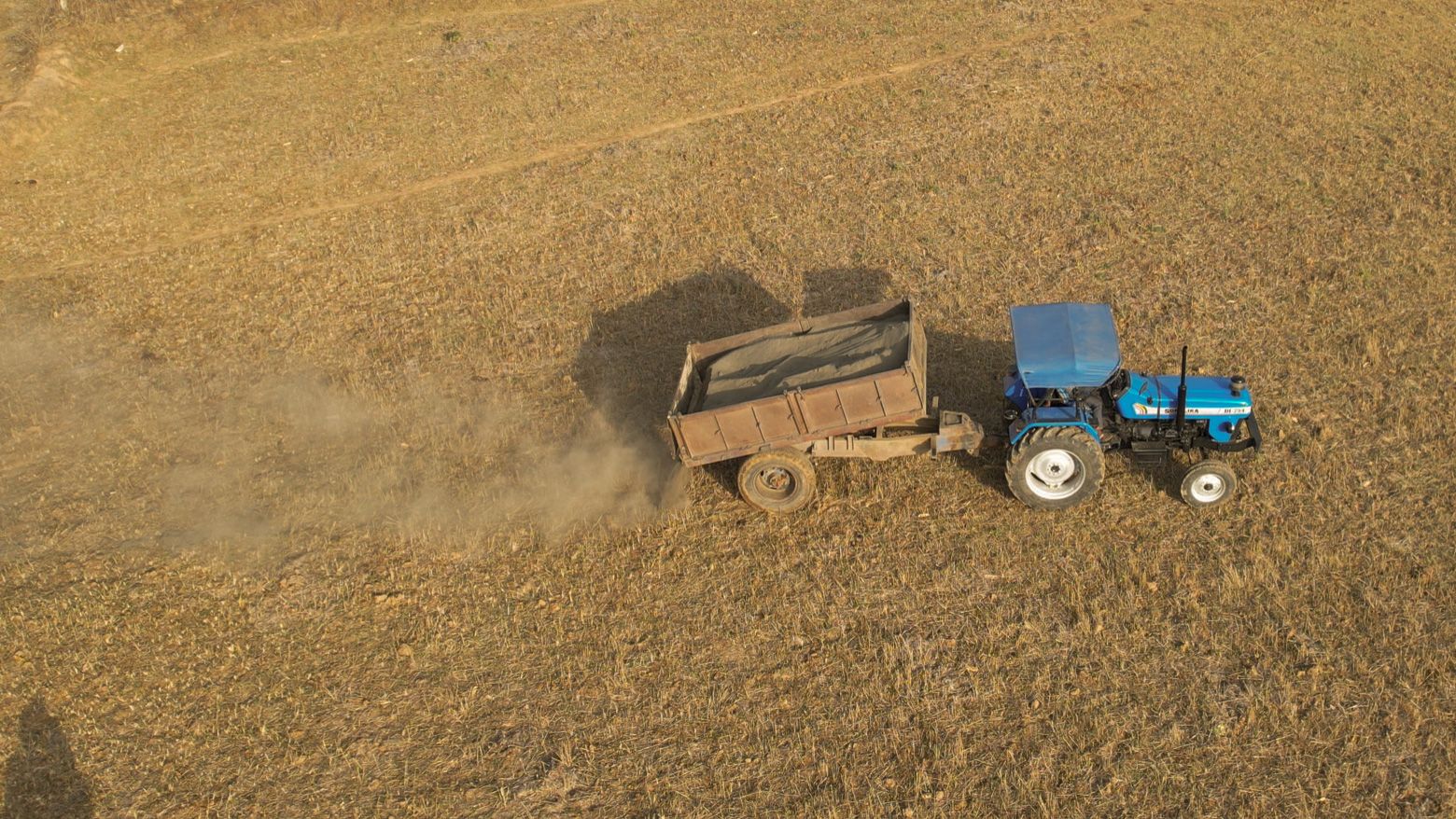 Dust being spread