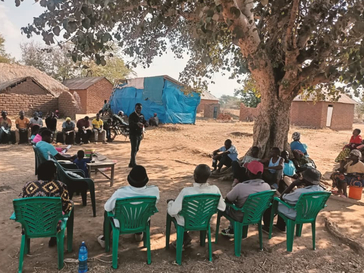 Participatory community engagement session with farmers in Tanzania