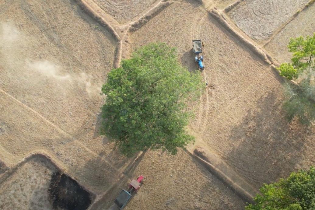 Ariel view of deployment on field