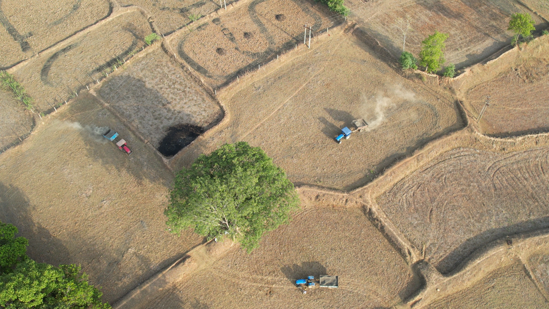 Drone Shot of basalt deployment