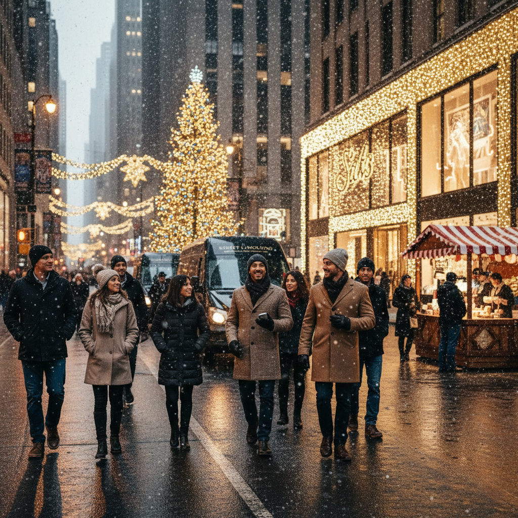 New York City Holiday Lights and Markets Walking Tour