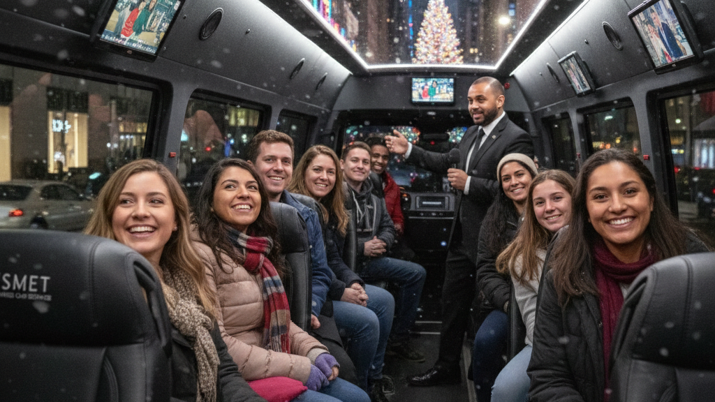 New York Holiday Lights and Movie Sites Bus Tour