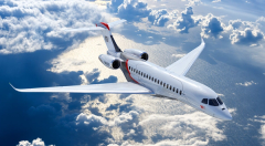 Falcon 10X exterior visualisation above the clouds.