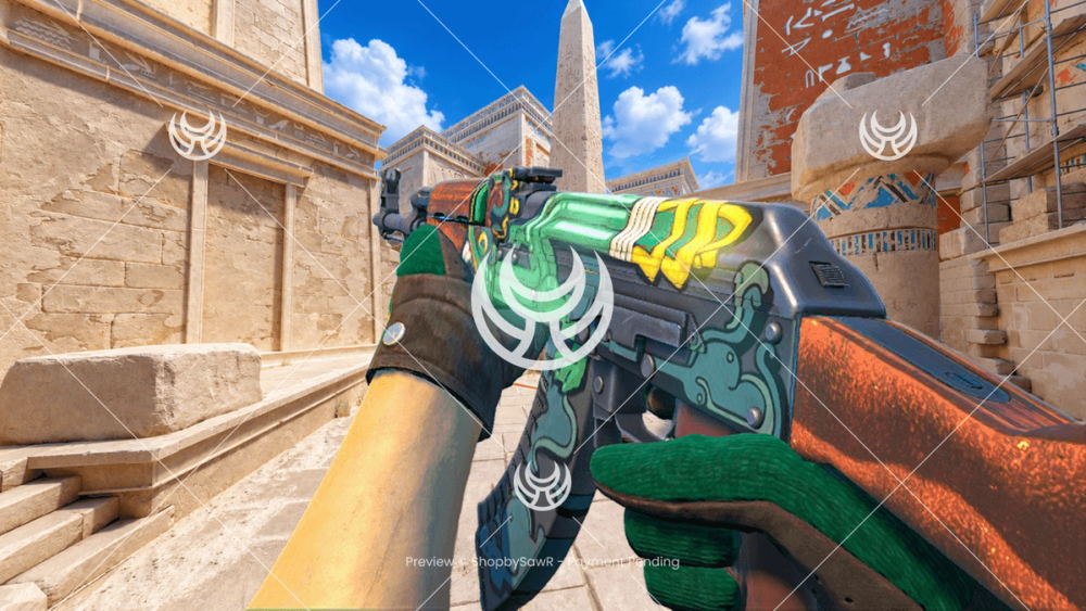 AK-47 with Fire Serpent camo — Counter-Strike 2 YouTube thumbnail