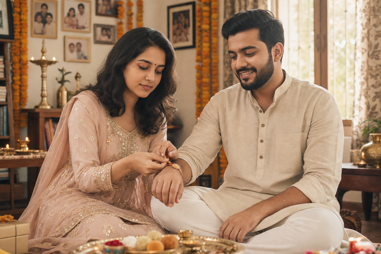 Raksha Bandhan Sibling Portrait