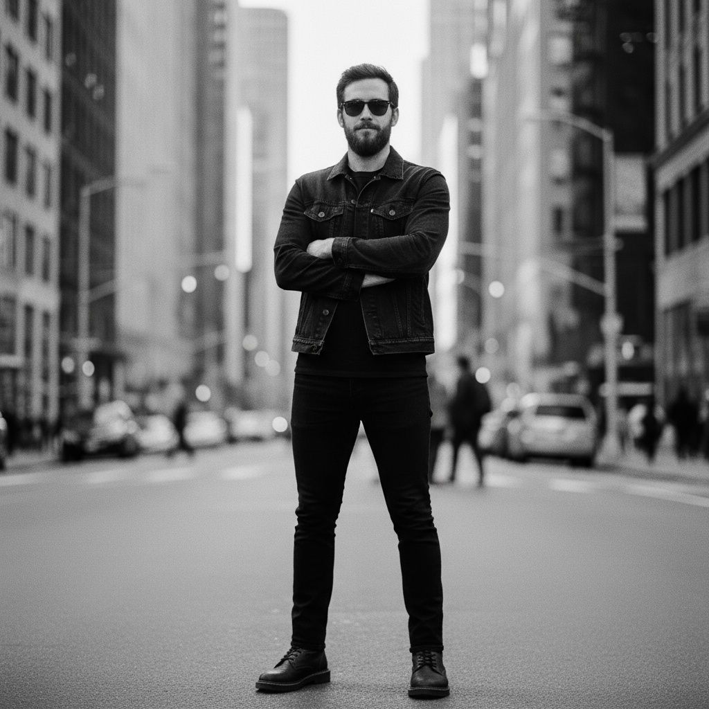 Black and White Urban Portrait