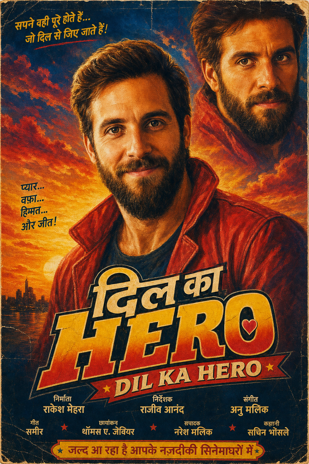 Retro Bollywood 90s Poster