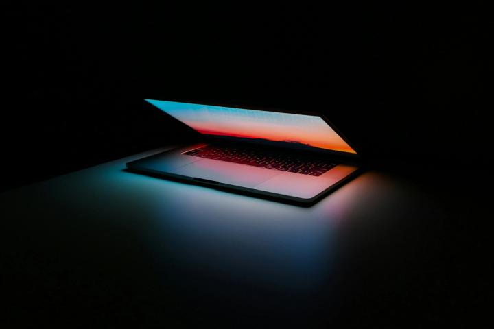 gray and black laptop computer on surface