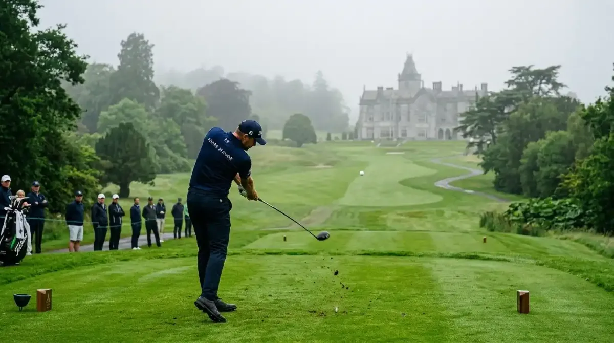 Playing golf on the world-class championship course at Adare Manor.
