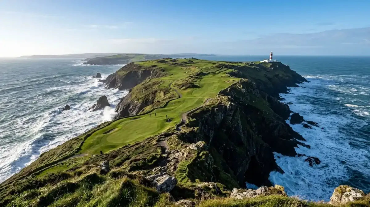 The stunning seaside greens of Old Head of Kinsale, an anchor experience for an Irish luxury vacation.