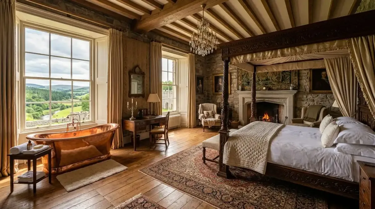 A beautifully appointed signature castle suite reserved through a premium vacation package.