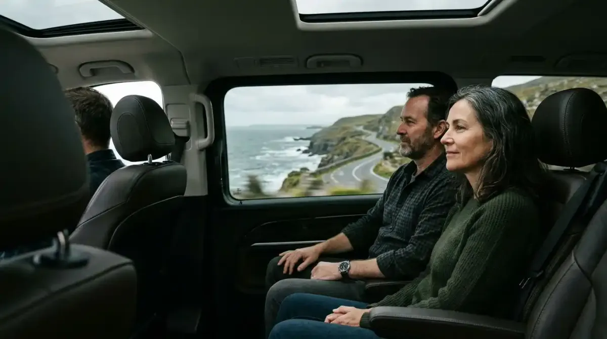 Travelers enjoying a private chauffeur-driven tour of the Wild Atlantic Way with Celtic Vacations.