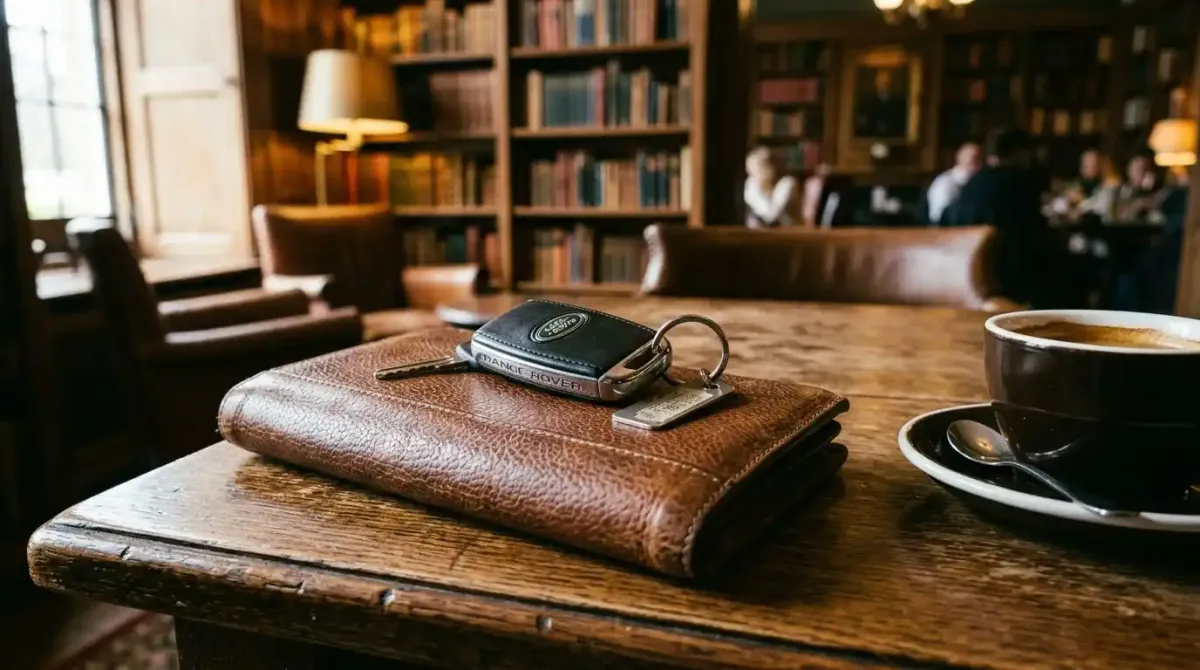 Seamlessly organized travel documents and premium car keys arranged by a luxury concierge service.