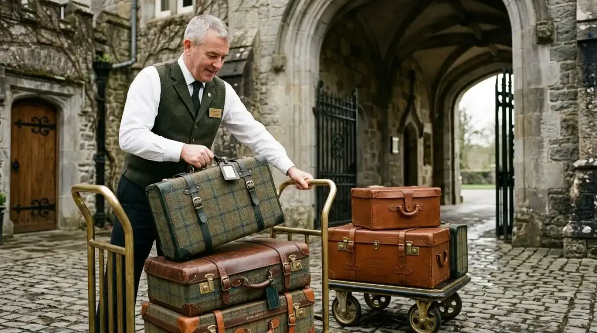 eamless luggage handling at a luxury Irish castle hotel, eliminating the stress of the luggage shuffle.