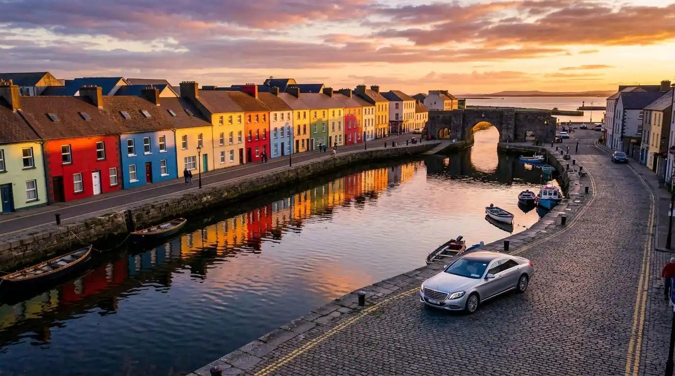 The iconic Long Walk in Galway City, a highlight of a luxury tour of the West.