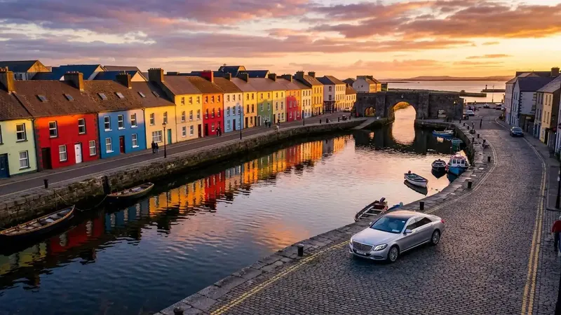 The iconic Long Walk in Galway City, a highlight of a luxury tour of the West.